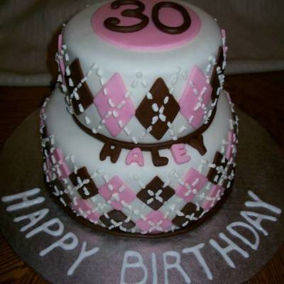 Argyle Birthday Cake