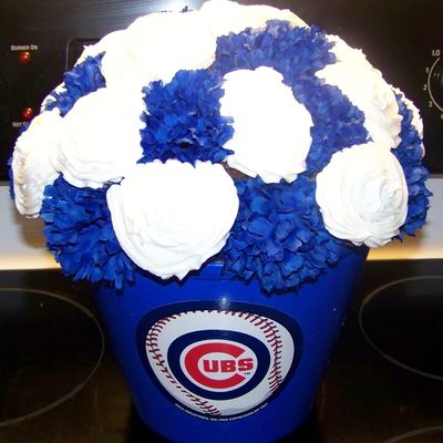 Chicago Cubs Cupcake Bouquet
