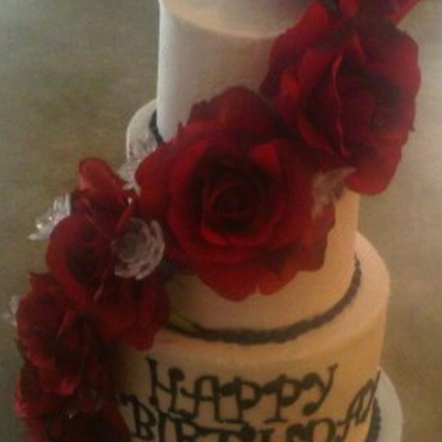 3 Tiered Wedding Cake Replica For A Birthday