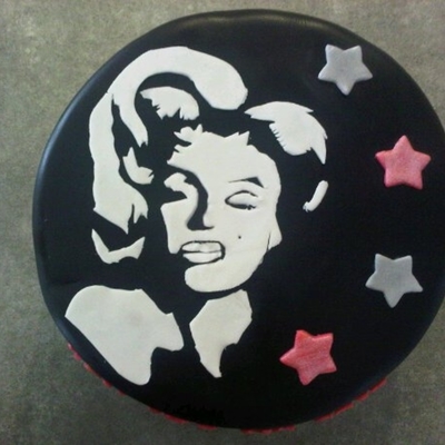 Marilyn Monroe Themed Birthday Cake