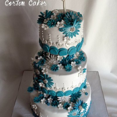 Teal & White Wedding