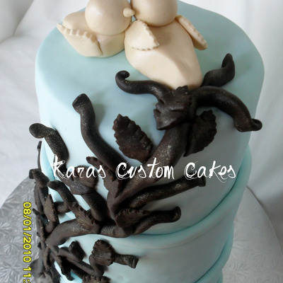 Two Lovebirds Bridal Shower Cake