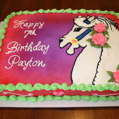 White Carousel Horse Birthday