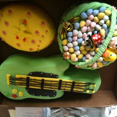 Easter Cakes And Guitar Cake