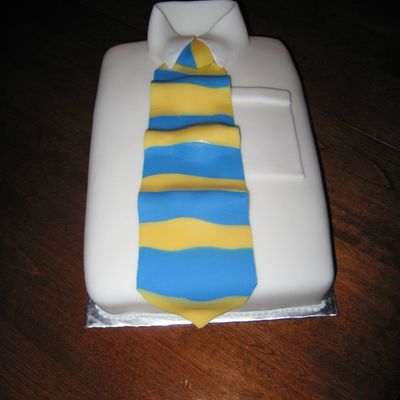 White Collar Father's Day Cake