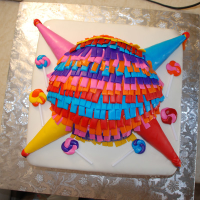 This Was A Last Minute Cake I Baked For A Friend Of Mine Whose Grandmother Was Celebrating Her 93Rd Birthday Mexican Style All Fondant