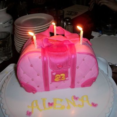 Pink Purse Cake