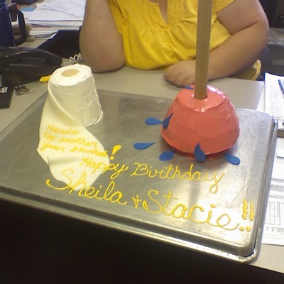 Toilet Paper And Plunger Cake