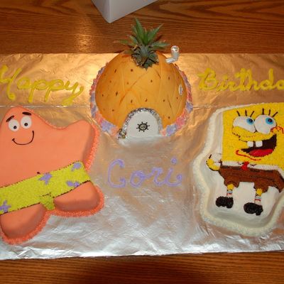 Spongebob & Patrick Birthday Cake