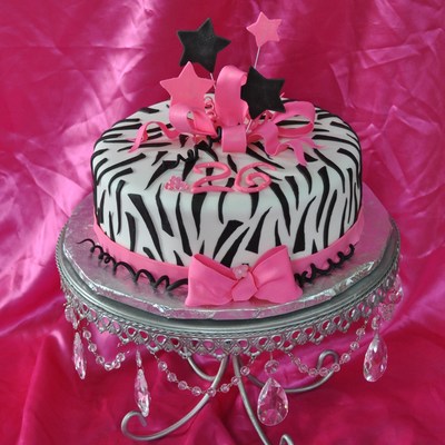 Zebra Strip B-Day Cake