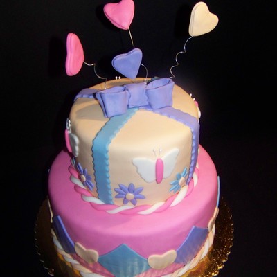 Heart And Butterfly 2 Tier