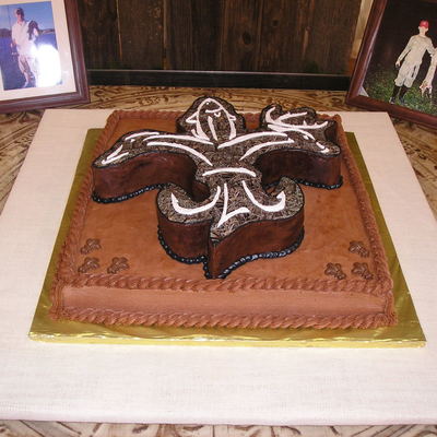 Fleur De Lis Groom's Cake
