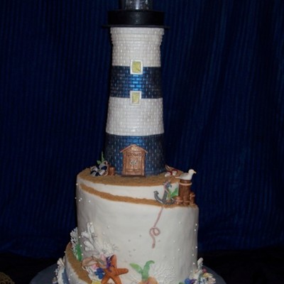 Lighthouse Wedding Cake