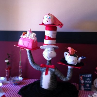 Cat In The Hat Baby Shower Cake!