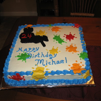 Paintball Birthday Cake