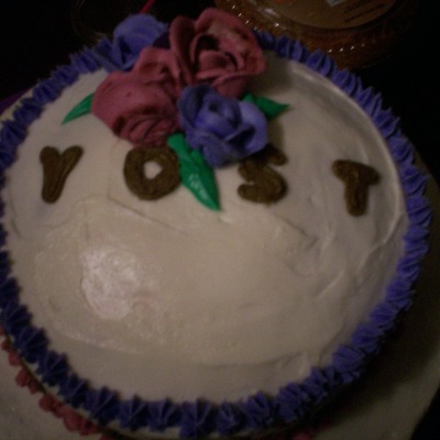 Grandmother And Grandsom Shared B-Day Cake