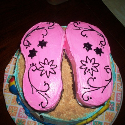 Flip Flop Beach Cake