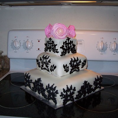 Black And White Wedding Cake