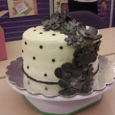Polka Dot Flower Cake