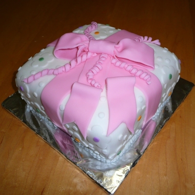 Wilton Course 3 Week 2 Fondant Package Cake