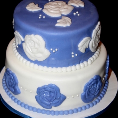 Blue And White Roses