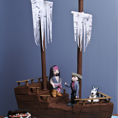 Pirate Ship Birthday Cake