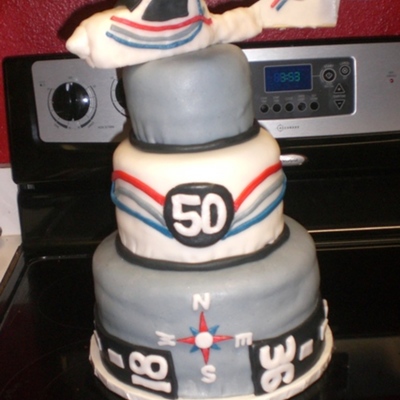 David's Airplane 50Th Birthday Cake