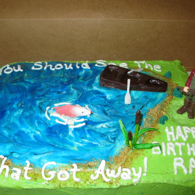 Rays Fishing Cake With Gel Lake