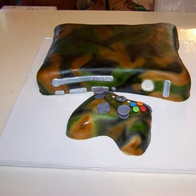 Xbox 360 Camo Cake