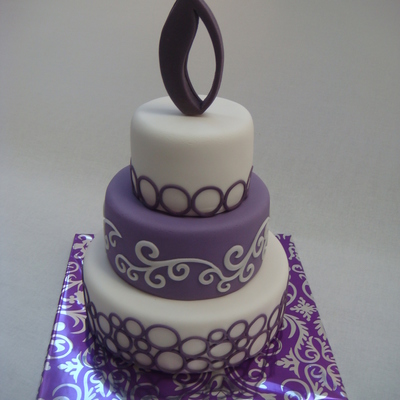Purple And White Cake