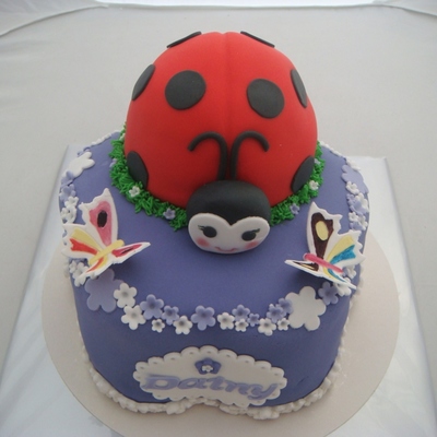 Flowers And Lady Bird