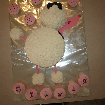 Poodle Birthday Cake