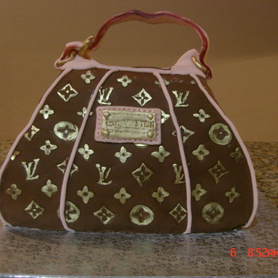 Lv Hand Bag Cake
