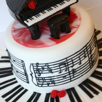 Piano And Music Cake