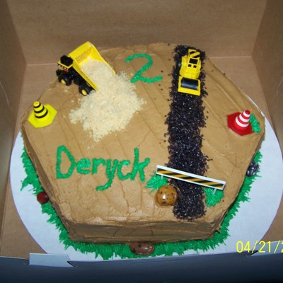 Hexagon Construction Cake