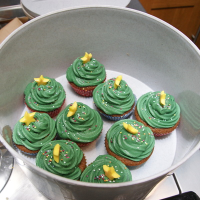 Christmas Tree Cupcakes