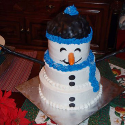Snowman Cake