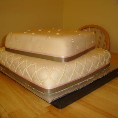 Simple Offset Square Wedding Cake