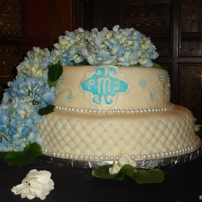 Hydrangea Wedding Cake