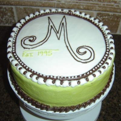 1St Attempt At A Monogram For New Neighbors Anniversary.