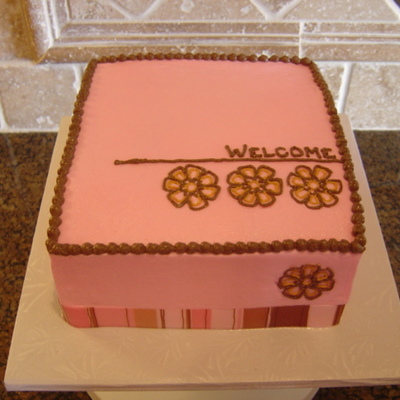 1St Buttercream Square Cake