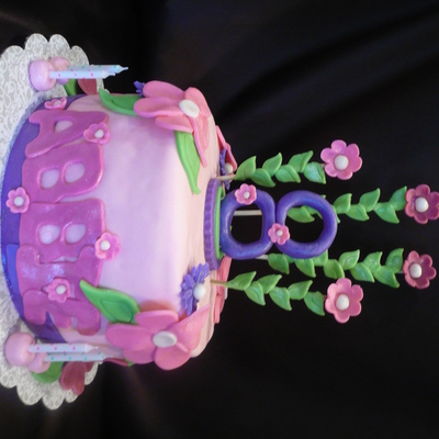 "flower Birthday Cake"