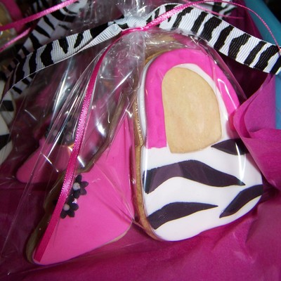 Zebra Purse And High Heel Cookies