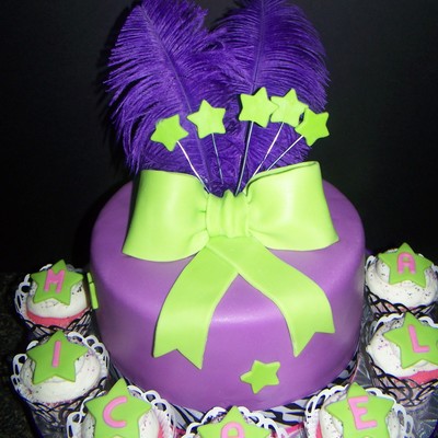 12Th Birthday Cake And Cupcakes