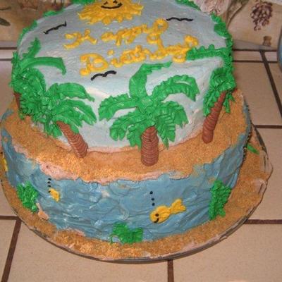 Beach Birthday Cake