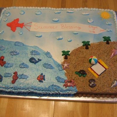 Beach Themed Preschool Cake