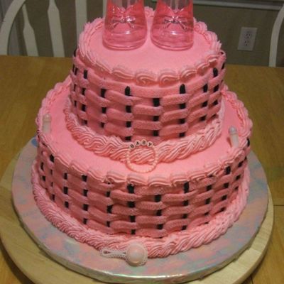 Pink & Black Basketweave