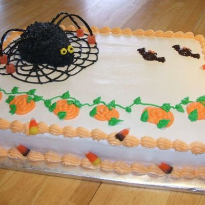 Halloween Cake With Spider