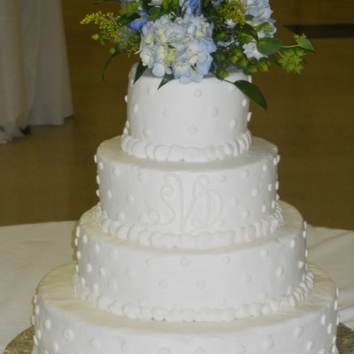 Swiss Dot Wedding Cake