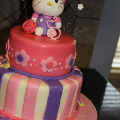 Hello Kitty Girls Birthday Cake
